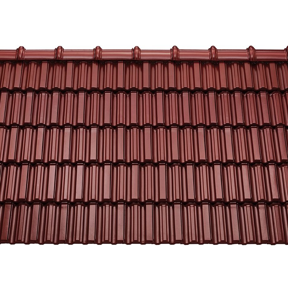Střešní plocha Tondach Falcovka 11 glazura kaštanově hnědá